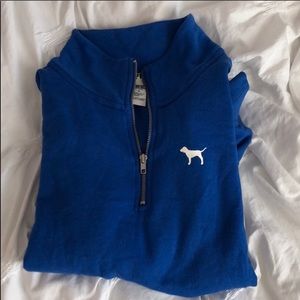 Blue PINK quarter zip